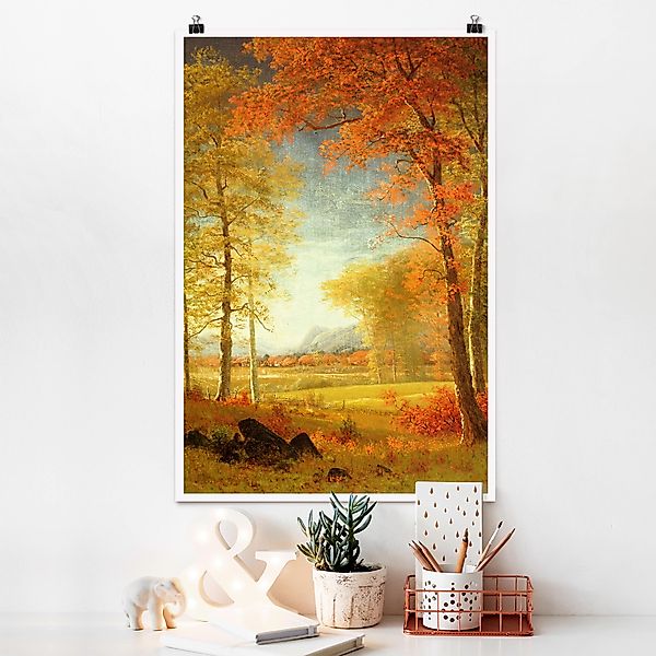 Poster - Hochformat Albert Bierstadt - Herbst in Oneida County, New York günstig online kaufen