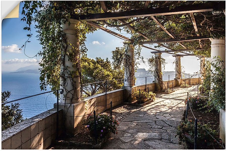 Artland Wandbild »Garten der Villa San Michele auf Capri«, Gebäude, (1 St.) günstig online kaufen