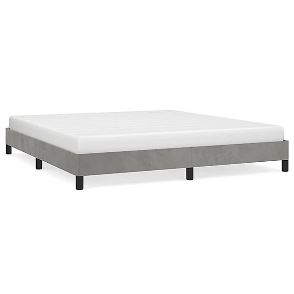 vidaXL Bettgestell ohne Matratze Hellgrau 180x200 cm Samt 346988 günstig online kaufen