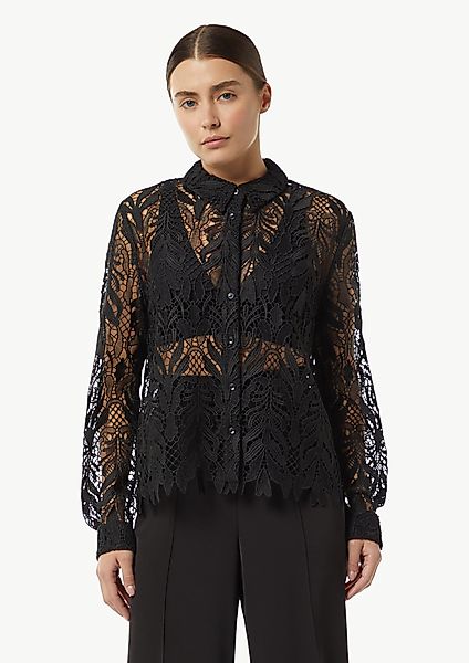 Comma Langarmbluse Transparente Bluse aus edler günstig online kaufen