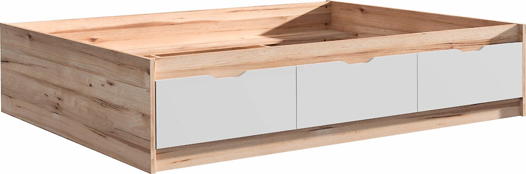 FORTE Stauraumbett "Vankka, viel Stauraum, skandinavisches Design" mit 3 Sc günstig online kaufen