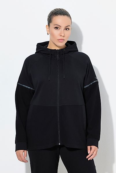 Ulla Popken Sweatjacke Sweatjacke Reflektor-Bänder Kapuze günstig online kaufen