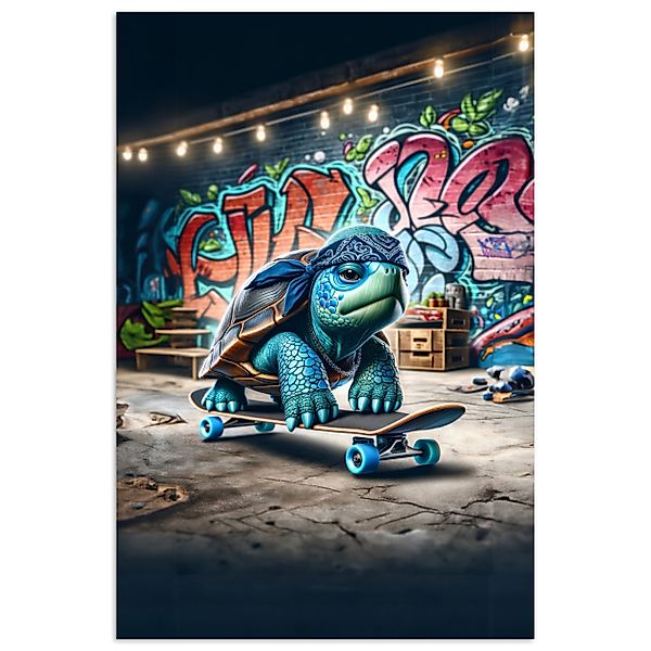 MuchoWow Poster Schildkröte - Graffiti - günstig online kaufen