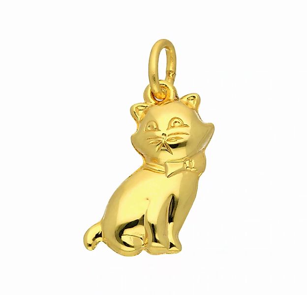 Adelia´s Kettenanhänger "Damen Goldschmuck 585 Gold Anhänger Katze", 585 Go günstig online kaufen