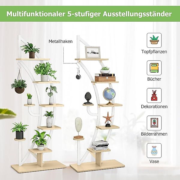 KOMFOTTEU Blumenständer 6-stöckiger Pflanzenständer (2 St), günstig online kaufen
