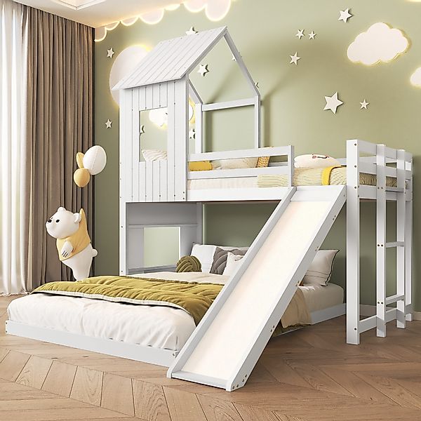 Flieks Etagenbett, Etagenbett Kinderbett mit Oberbett günstig online kaufen
