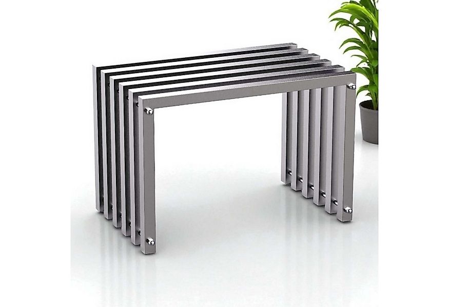 DanDiBo Sitzhocker Edelstahl Modern Wetterfest Metall Massiv 96643 Sitzbank günstig online kaufen