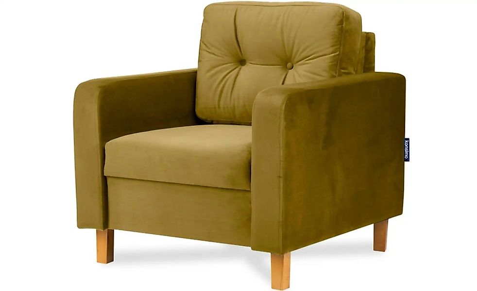 KONSIMO Sessel  Eriso ¦ gelb ¦ Maße (cm): B: 80 H: 75 Polstermöbel > Sessel günstig online kaufen