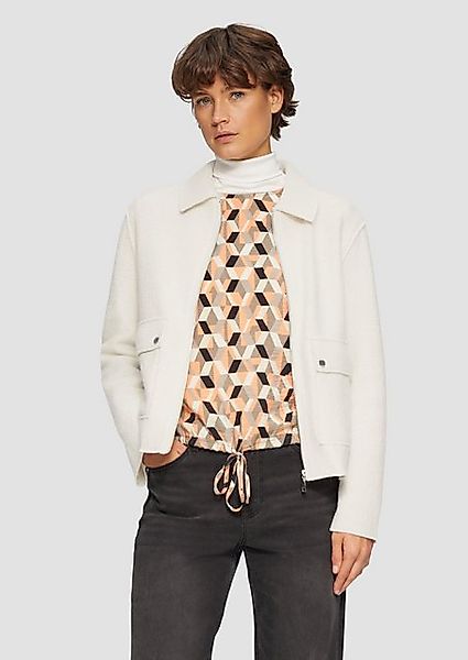 s.Oliver Funktionsjacke Jacke aus Wollmix im Relaxed Fit mit aufgesetzten T günstig online kaufen