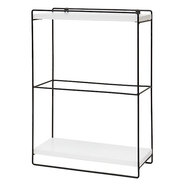 BERLINLODGE Wandregal HxBxT 50x35x17cm Massiv-Holz Metall Industrial 2 Rega günstig online kaufen