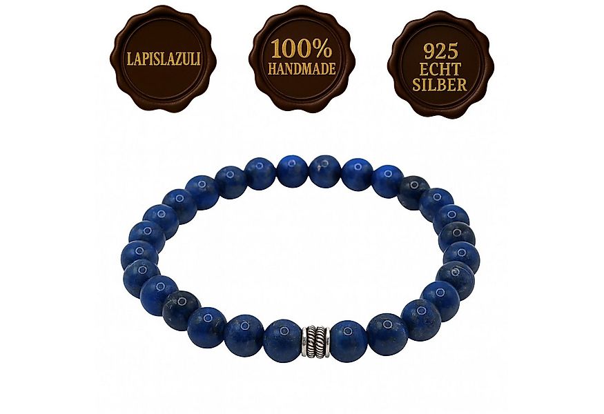 M-Punkt24 Armband Armbänder (Lapislazuli Lapis, 6mm Perlen, 50cm Durchmesse günstig online kaufen