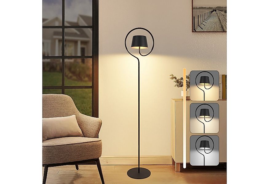 ZMH Außen-Stehlampe Solar Stehlampe Dimmbar LED Stehleuchte Weiß/Schwarz, L günstig online kaufen