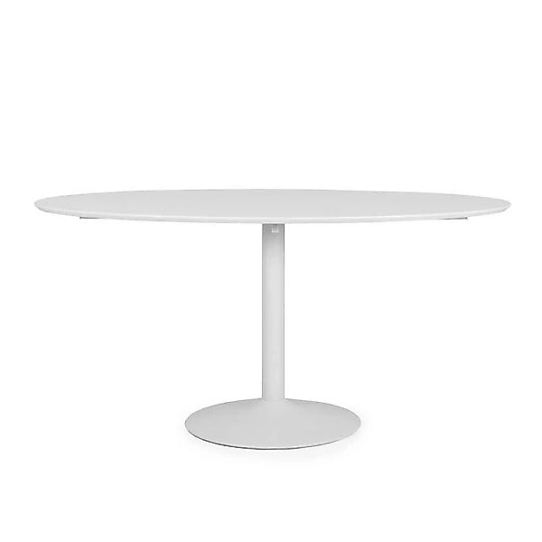 Esszimmer Tisch in Weiß oval günstig online kaufen