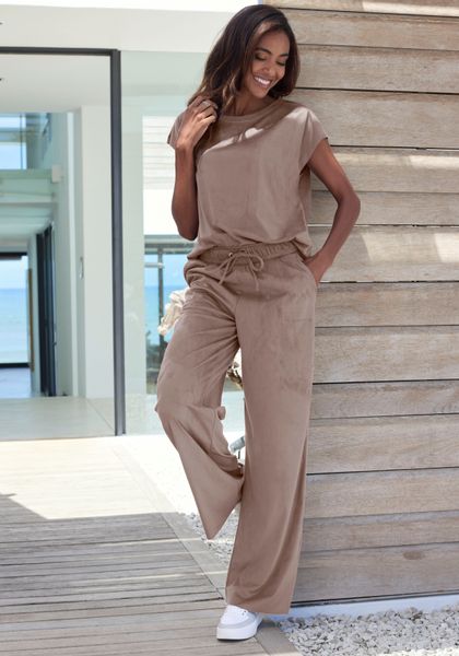 French Connection T-Shirt aus Veloursleder-Imitat mit günstig online kaufen