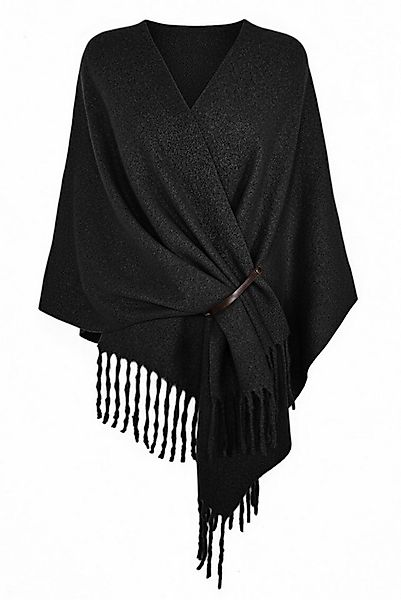 dy_mode Strickponcho 3-in-1 Damen Poncho, Umhang, Stola & Winterschal mit F günstig online kaufen
