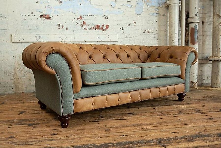 JVmoebel Chesterfield-Sofa Design Sofa 3 Sitzer Couch Polster Sofas Stoff W günstig online kaufen