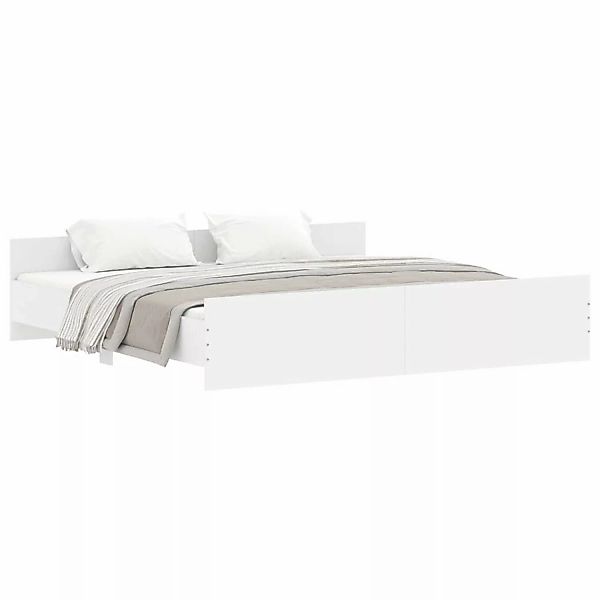 vidaXL Bettgestell mit Kopf- und Fußteil Weiß 180x200 cm1896784 günstig online kaufen