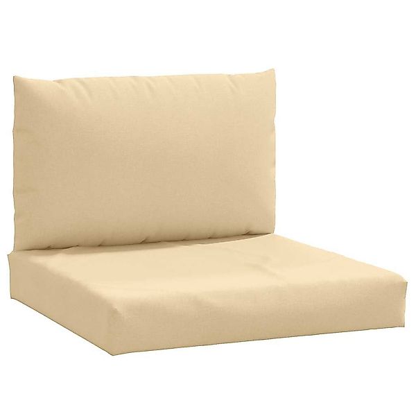 vidaXL Sitzauflage Palettenkissen 2-tlg. Melange Beige günstig online kaufen