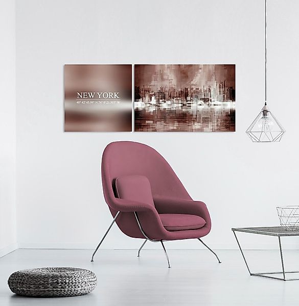 queence Leinwandbild »New York«, Abstrakte-Kunst-Modern-Spa-Spa Bilder-Sprü günstig online kaufen
