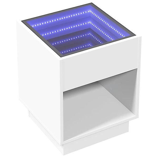 vidaXL Couchtisch Couchtisch mit Infinity-LED Weiß günstig online kaufen