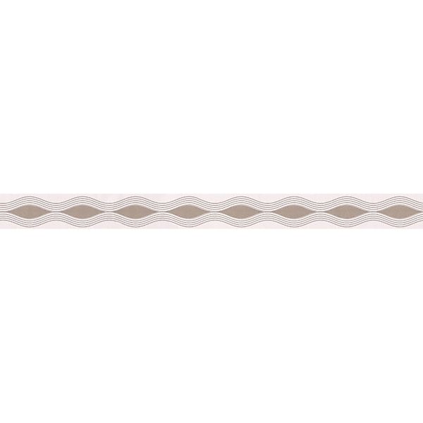 Bricoflor Selbstklebende Wandbordüre mit Wellenmuster Beige Tapeten Bordüre günstig online kaufen