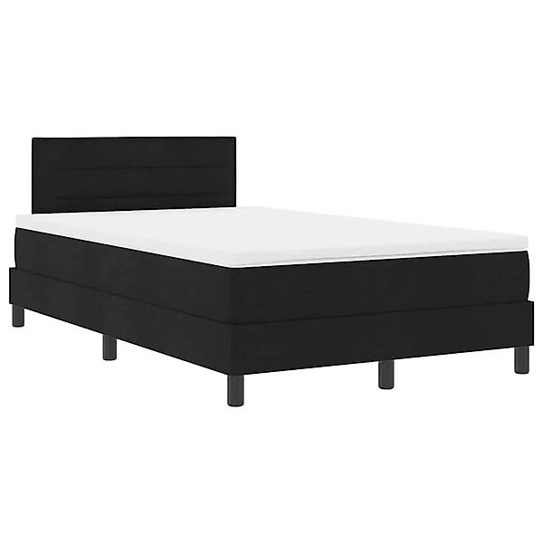 vidaXL Boxspringbett mit Matratze Schwarz 120 x 190 cm Stoff 3338596 günstig online kaufen