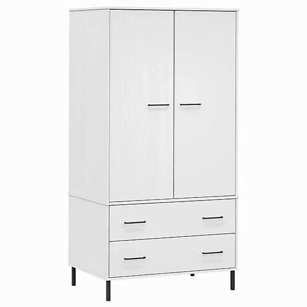 DOTMALL Kleiderschrank Kleiderschrank OSLO Metallbeine Weiß 90x55x172,5 cm günstig online kaufen