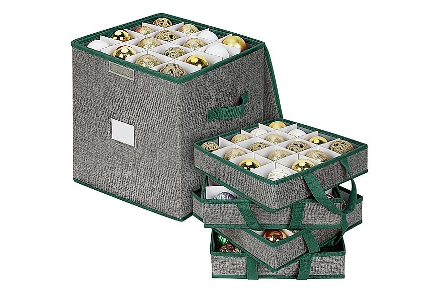 OSTWOLKE Aufbewahrungsbox für Weihnachtskugeln 64 Fächer Weihnachtskugeln A günstig online kaufen
