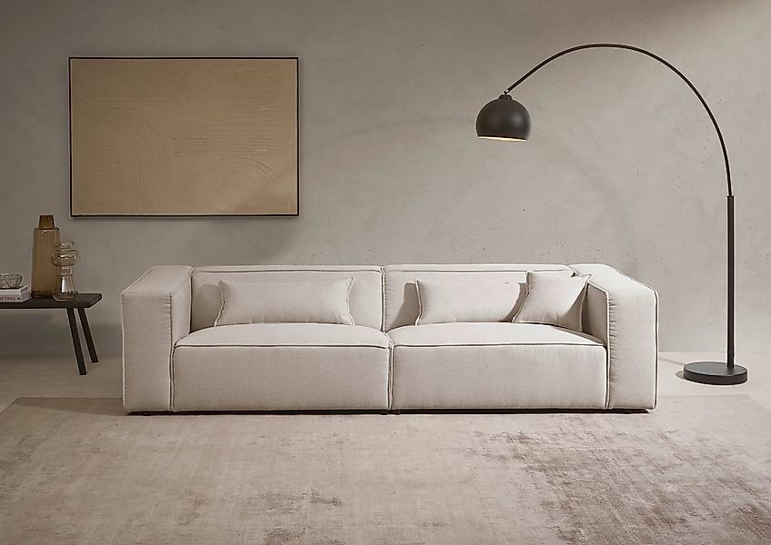 LeGer Home by Lena Gercke 3-Sitzer PIARA, Couch mit Kedernaht, Sofa in Cord günstig online kaufen