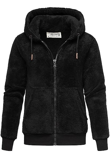 REPUBLIX Sweatjacke JANIE Damen Teddy Sweatjacke Plüsch Hoodie Pullover Zip günstig online kaufen
