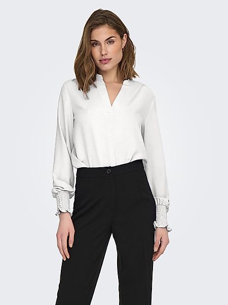 ONLY Blusenshirt ONLMETTE V-NECK LS SMOCK günstig online kaufen