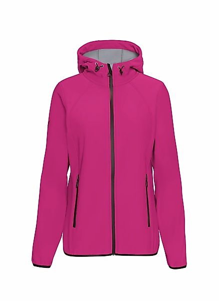Trigema Softshelljacke "TRIGEMA Taillierte Softshell–Kapuzenjacke" 1 Stk. t günstig online kaufen