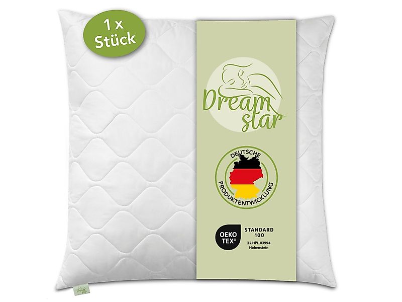 Dreamstar Microfaserkissen gestepptes Kopfkissen 40x80 cm günstig online kaufen