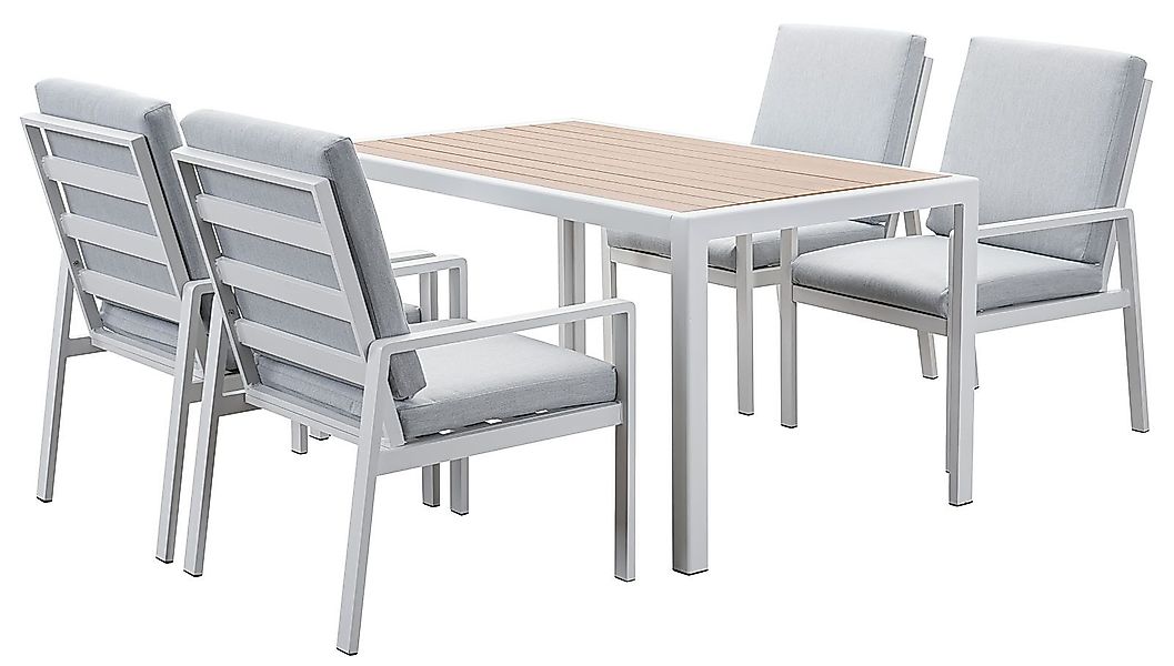 MeXo Gartenlounge-Set Alu Gartenmöbel-Sets, (Aluminium-Gartenlounge, 5-tlg. günstig online kaufen