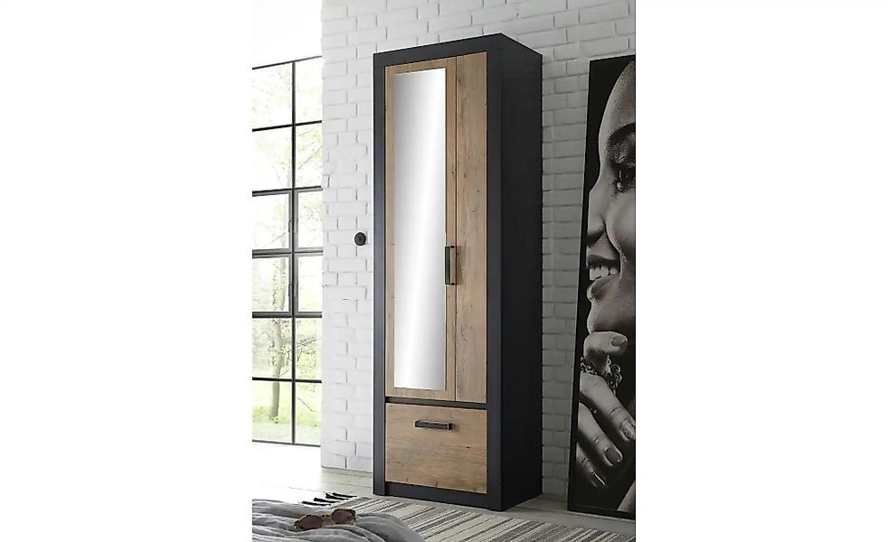 Garderobenschrank  Balerma ¦ grau ¦ Maße (cm): B: 65 H: 200 T: 42.0 Schränk günstig online kaufen