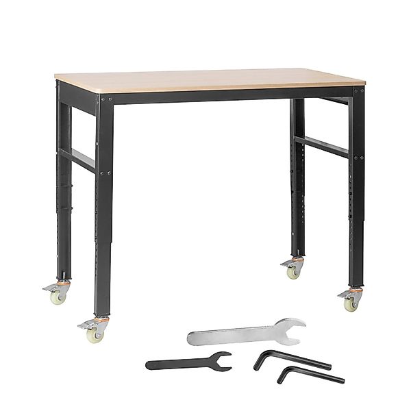 STAHLWERK Werkbank Rollen Höhenverstellbar 92 bis 104 cm Tragfähigkeit 365 günstig online kaufen