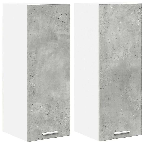 vidaXL Hängeschrank mit Tür 2 Stk Betongrau und Weiß 30 x 31 x 80 cm 884249 günstig online kaufen