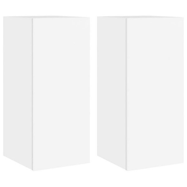 vidaXL TV-Schrank TV-Wandschränke mit LED-Leuchten 2 Stk. Weiß 30,5x35x70 c günstig online kaufen