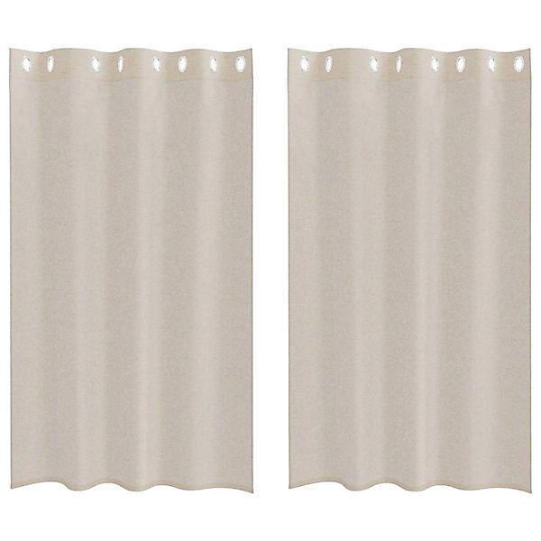 vidaXL Voile-Vorhänge 2 Stk Sand 140x175cm Polyester 4107993 günstig online kaufen