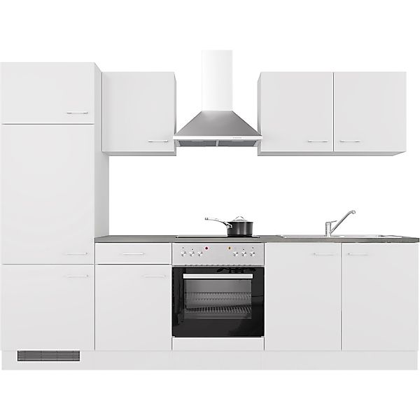 Flex-Well Classic Küchenzeile Lucca 270 cm Weiß matt - Caledonia günstig online kaufen
