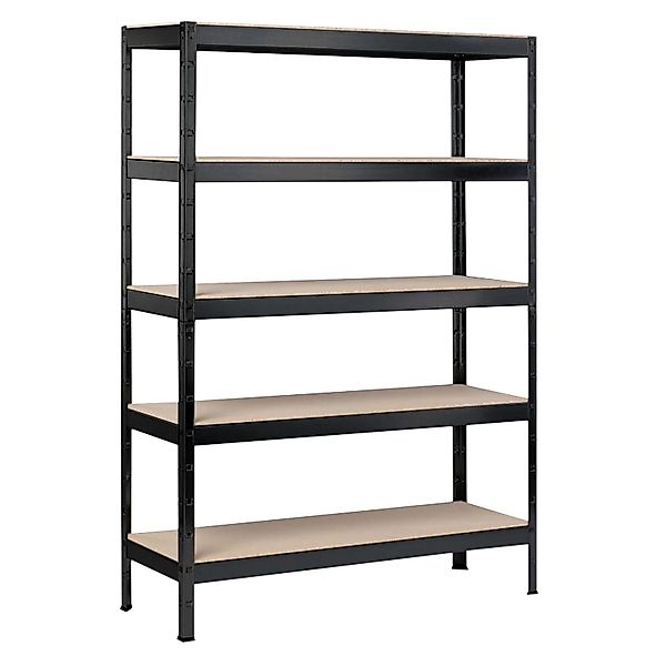 Schulte Stecksystem-Schwerlastregal S 180 cm x 90 cm x 40 cm Schwarz günstig online kaufen
