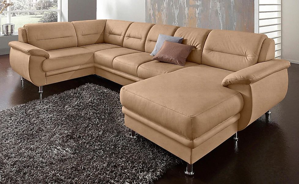 sit&more Wohnlandschaft "Mailand U-Form, B: 312 cm" optional Bettfunktion günstig online kaufen