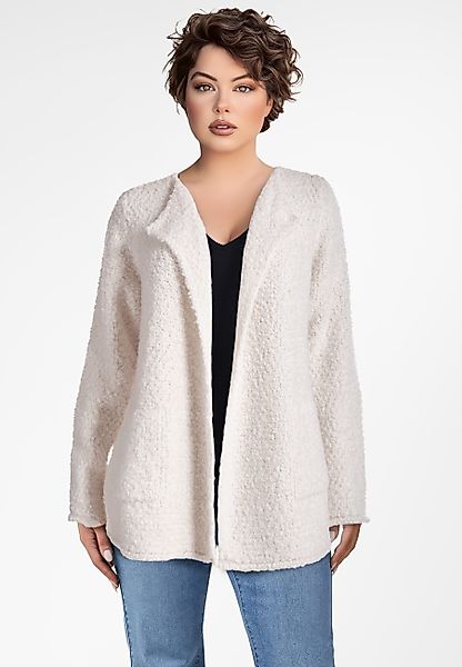 PEKIVESSA Cardigan Soft Bouclé Strickjacke mit günstig online kaufen