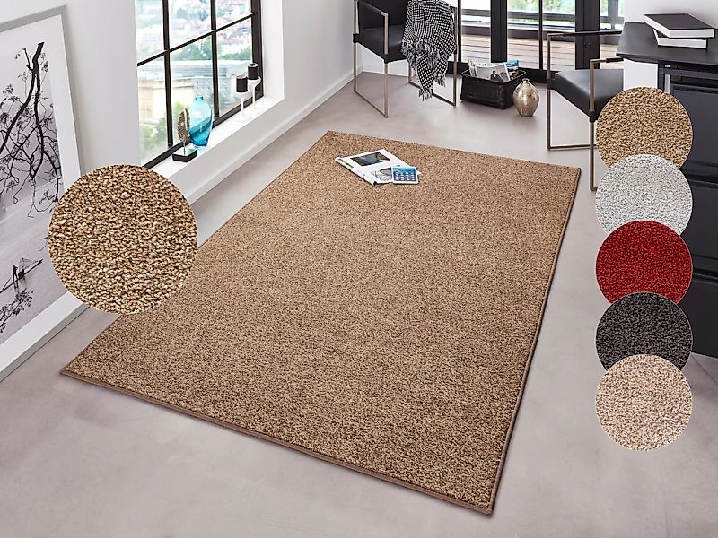 HANSE Home Teppich "Pure 100 Kurzflor" rechteckig 13 mm Höhe Kurzflor, uni, günstig online kaufen