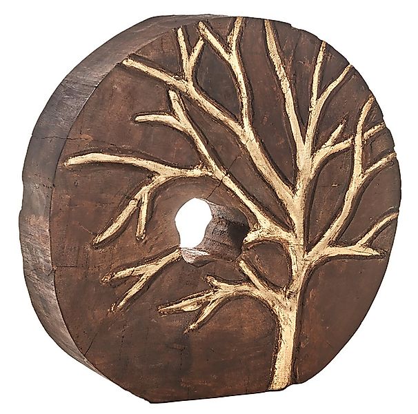 Kobolo Dekoobjekt Dekofigur Holzdeko TREE aus Holz, Holzfigur Skulptur Wohn günstig online kaufen