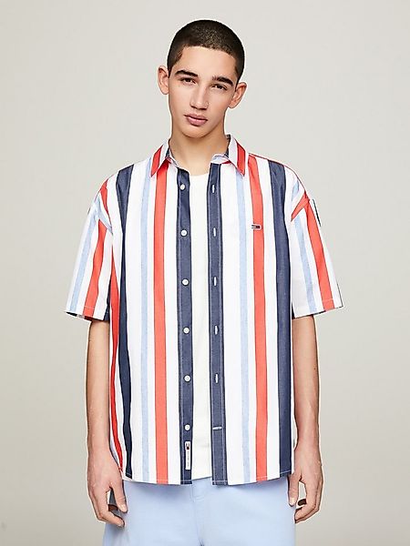 Tommy Jeans Kurzarmhemd TJM RLX STRIPES SHIRT mit mehrfarbigen Streifen günstig online kaufen