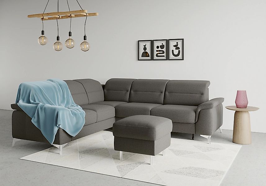 sit&more Ecksofa "Sinatra L-Form" optional mit Kopfteilverstellung und Armt günstig online kaufen