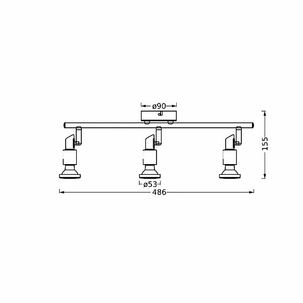 OSRAM Deckenstrahler, weiß, 3-flg., Metall, GU10-LED 927 dim günstig online kaufen