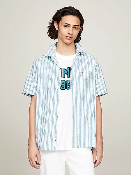 Tommy Jeans Kurzarmhemd "TJM STRIPE LINEN SS SHIRT EXT" günstig online kaufen