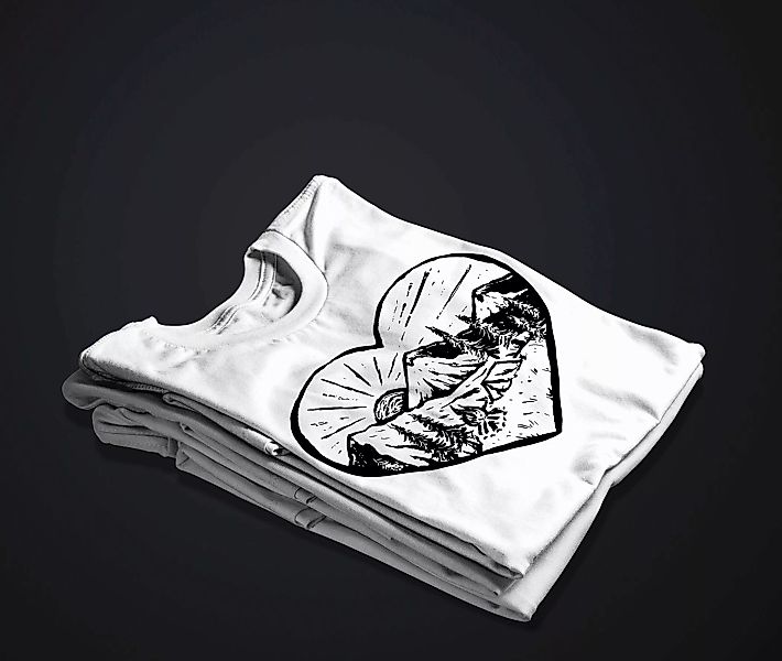 Neverless Print-Shirt Herren T-Shirt Wandern Berge günstig online kaufen